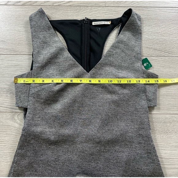 Mustard Seed Cutout Grey Metallic Mini Dress - Picture 10 of 11